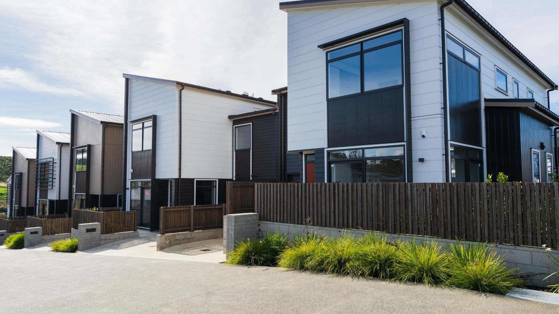 Modern townhouse exterior